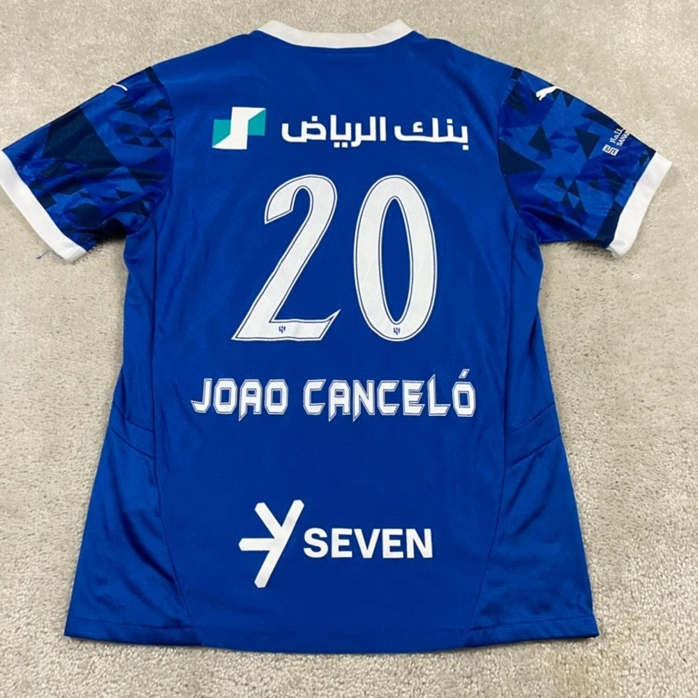 Puma Al-Hilal FC Jersey Mens XL Joao Cancelo 20 Home Blue Soccer Kit Football - Picture 5 of 12